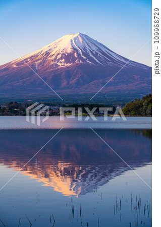 【富士山素材】朝の河口湖から見た富士山【山梨県】 【富士山素材】朝の河口湖から見た富士山【山梨県】 109968729