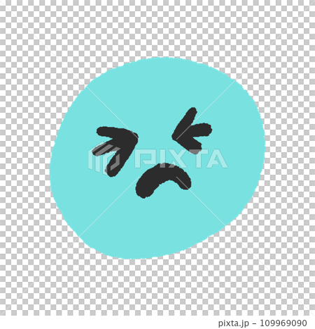 痛い･不安な表情の絵文字 - シンプルでかわいい手書きの顔のデザイン素材 109969090