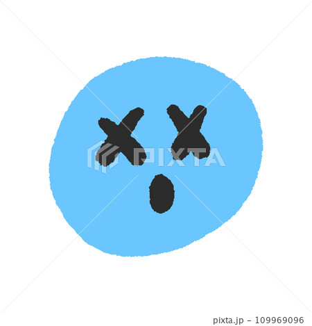 病気や疲れた表情の絵文字 - シンプルでかわいい手書きの顔のデザイン素材 病気や疲れた表情の絵文字 - シンプルでかわいい手書きの顔のデザイン素材 109969096