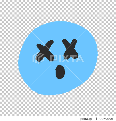 病気や疲れた表情の絵文字 - シンプルでかわいい手書きの顔のデザイン素材 病気や疲れた表情の絵文字 - シンプルでかわいい手書きの顔のデザイン素材 109969096