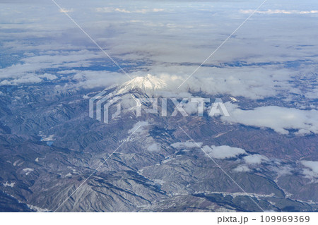 冬の風景 剣ヶ峰方面の空撮 冬の風景 剣ヶ峰方面の空撮 109969369