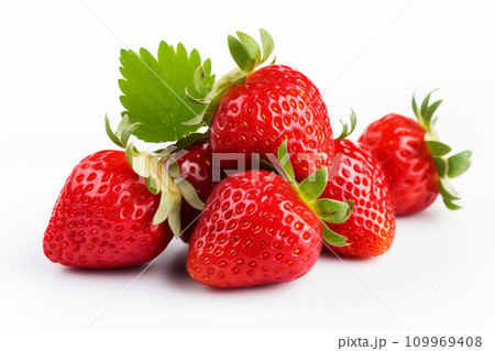 Strawberries on white background,isolated Generative AI 109969408