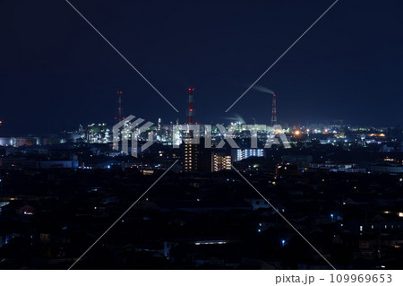 【工場夜景】三重県四日市の工場夜景 【工場夜景】三重県四日市の工場夜景 109969653