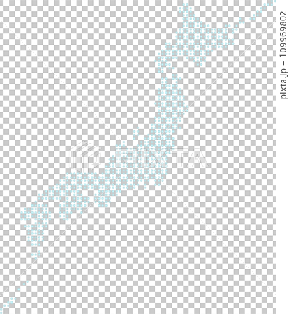 青のドット(丸)の日本地図 青のドット(丸)の日本地図 109969802