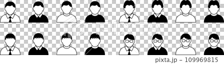 Male avatar icon set 109969815