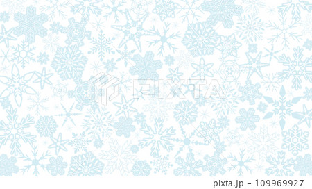 雪の結晶のパターン背景 109969927