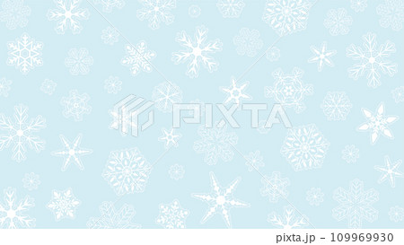 雪の結晶のパターン背景 109969930