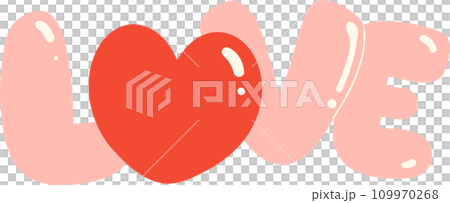 Cute Valentine love word illustration Cute Valentine love word illustration 109970268