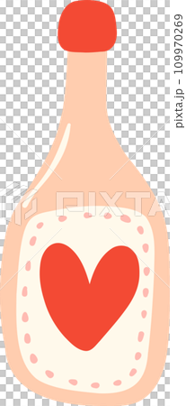 Cute Valentine love bottle illustration 109970269