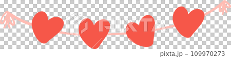 Cute Valentine heart garland illustration Cute Valentine heart garland illustration 109970273