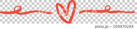 Cute Valentine heart divider illustration Cute Valentine heart divider illustration 109970284