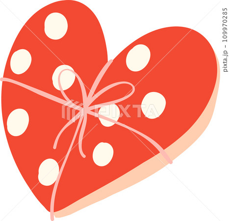 Cute Valentine heart gift box illustration Cute Valentine heart gift box illustration 109970285