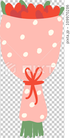 Cute Valentine rose flower bouquet illustration Cute Valentine rose flower bouquet illustration 109970286