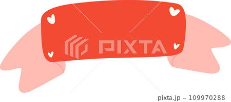 Cute Valentine banner illustration Cute Valentine banner illustration 109970288