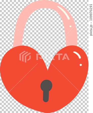 Cute Valentine lock paddle key illustration Cute Valentine lock paddle key illustration 109970291