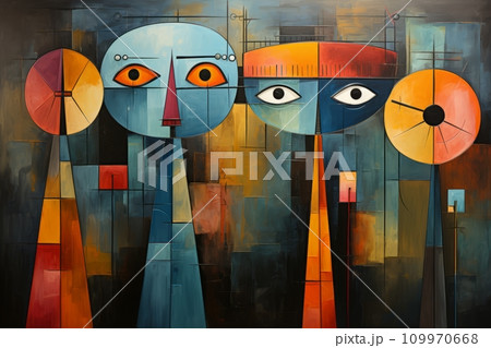 色彩豊かな抽象的人物画 AI画像 2 109970668