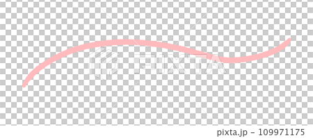 ゆるくカーブしている手書きの線 - シンプルでおしゃれな落書きのデコレーション素材 109971175