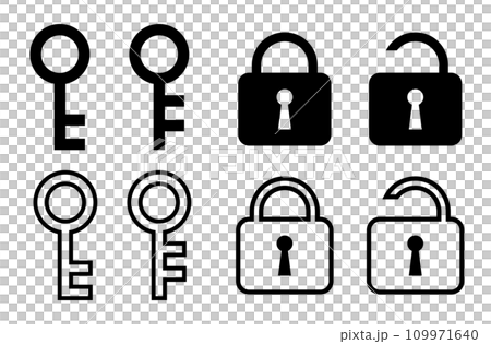 Image illustration of various keys 109971640