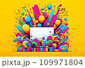 カラフルなキャンペーンイラスト　ボード　素材 109971804