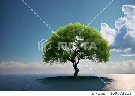 一本の木　水平線　5 109972113