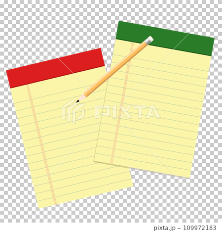 legal pad and pencil legal pad and pencil 109972183