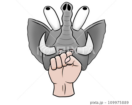 アッパーを喰らう象_拳付き アッパーを喰らう象_拳付き 109975889