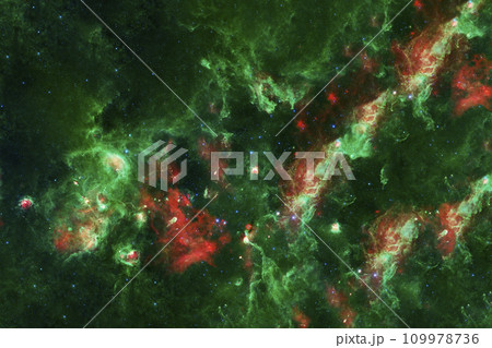 Green space nebula. Elements of this image furnished by NASA 109978736