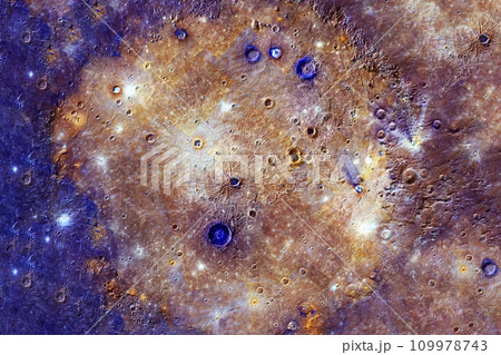 Planet Mercury. Elements of this image furnished by NASA 109978743