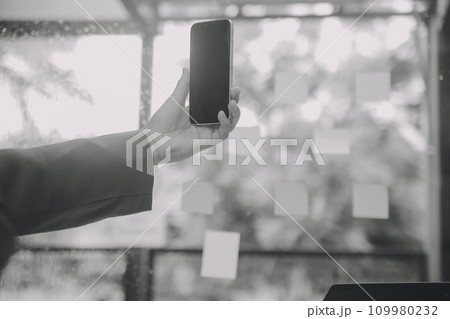 Group of business people working together in the office new concept business project presentation ideas. 109980232