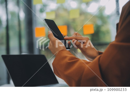 Group of business people working together in the office new concept business project presentation ideas. 109980233