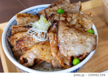 日本の岡山県のとても美味しい豚丼 日本の岡山県のとても美味しい豚丼 109982109