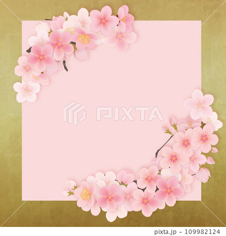 ソメイヨシノ　桜　花　フレーム素材 109982124
