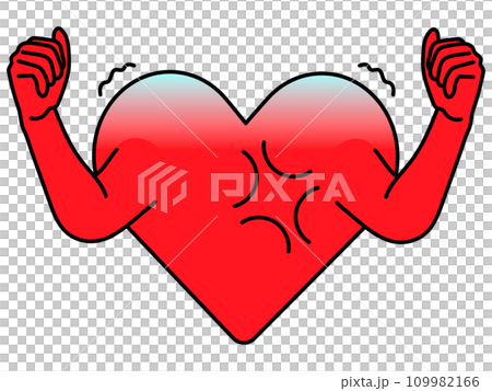 A heart trembling with anger as it clenches its hands A heart trembling with anger as it clenches its hands 109982166