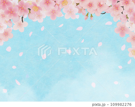 青空に桜の花のある風景 青空に桜の花のある風景 109982276