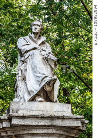 Justus Freiherr von Liebig memorial at Maximiliansplatz square of Munich, Germany. 109982994