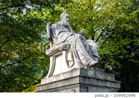 Max von Pettenkofer memorial at Maximiliansplatz square of Munich, Germany. 109982996