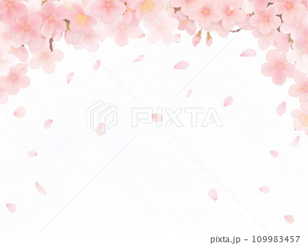 シンプルな満開の桜のイラスト シンプルな満開の桜のイラスト 109983457