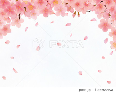 シンプルな満開の桜のイラスト 109983458