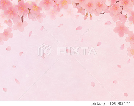 シンプルな満開の桜のイラスト 109983474