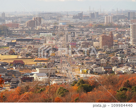 野見山展望台から見た秋の豊田市市街地風景 野見山展望台から見た秋の豊田市市街地風景 109984440