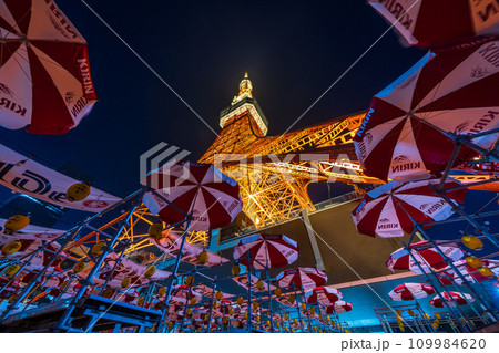 【東京都】夜の東京タワー 109984620