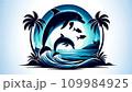 海でジャンプするイルカ 109984925