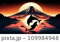 夜明けの美しいイルカ 109984948