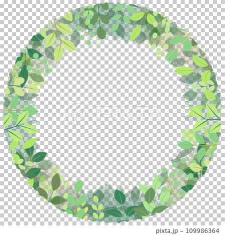 Vector frame material where green plants grow 109986364