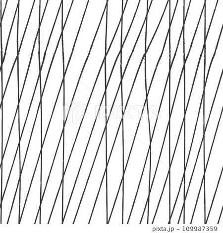 crosshatch chaotic lines seamless pattern. Texture made in hand drawn pencil style. Black lines on white background. Stock vector illustration. 109987359