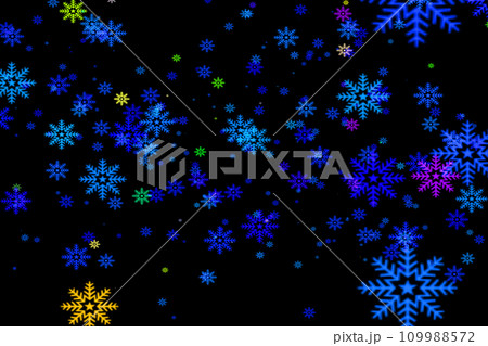 雪 結晶 カラー パーティクル CG 背景 壁紙 雪 結晶 カラー パーティクル CG 背景 壁紙 109988572
