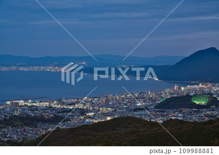 【十文字原展望台より別府市内を一望 (夜)】 大分県別府市野田字池ノツル 109988881