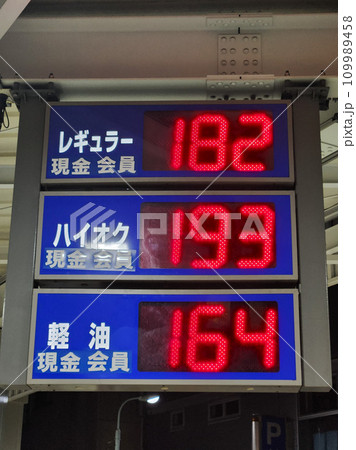 高騰するガソリン価格 109989458
