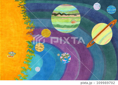 太陽系に現れた宇宙船 109989702