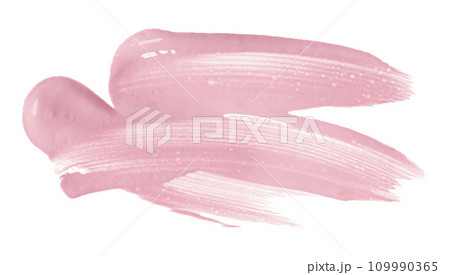 Pink paintbrush isolated on white background. Watercolor 109990365